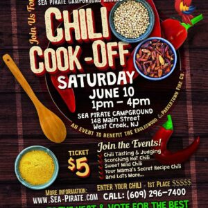 Enter your favorite Chili, or for $5.00 donation become a taste tester and judge…