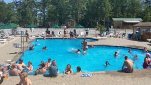 Sunday Funday! A dip in the pool and cozy campfire waiting for you....