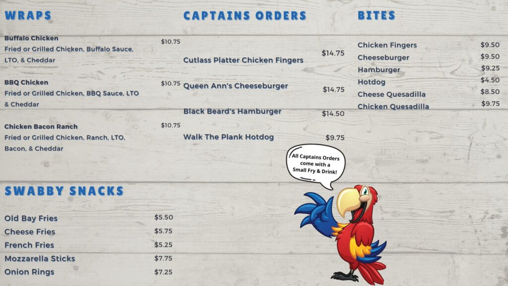 Copy of Galley Menu