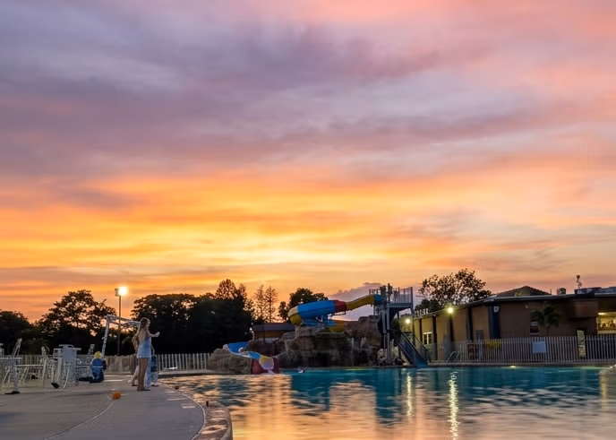 Sea Pirate Campground 2026 Sunset Night Swimming Featured